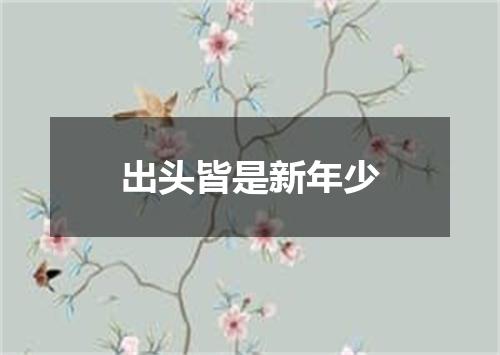出头皆是新年少