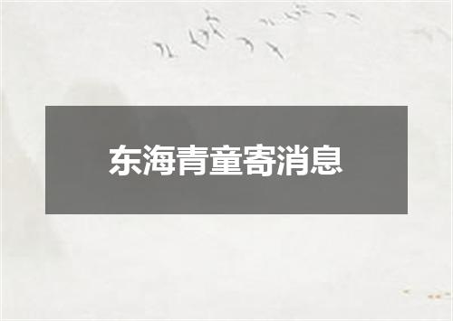 东海青童寄消息