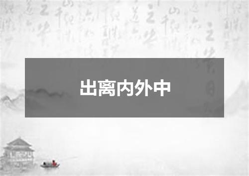 出离内外中