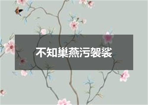 不知巢燕污袈裟