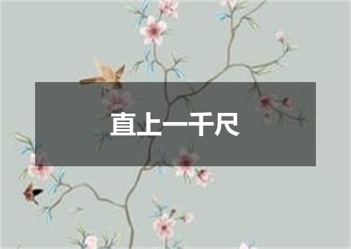 直上一千尺