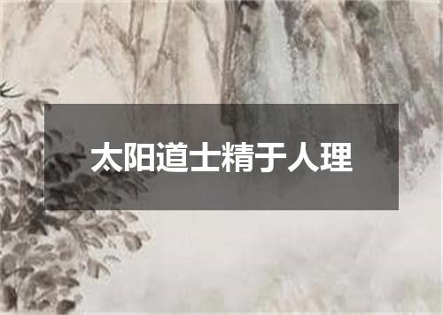 太阳道士精于人理