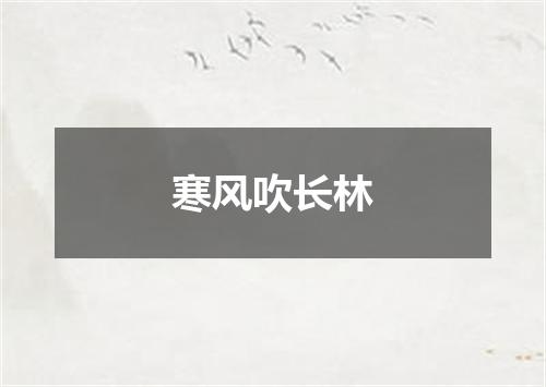 寒风吹长林