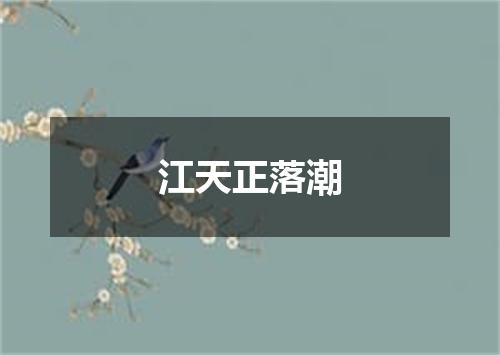 江天正落潮
