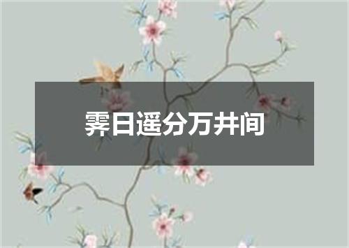 霁日遥分万井间