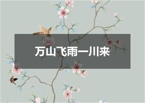 万山飞雨一川来