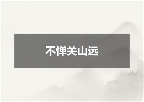 不惮关山远