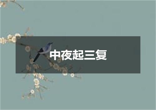 中夜起三复