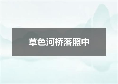 草色河桥落照中