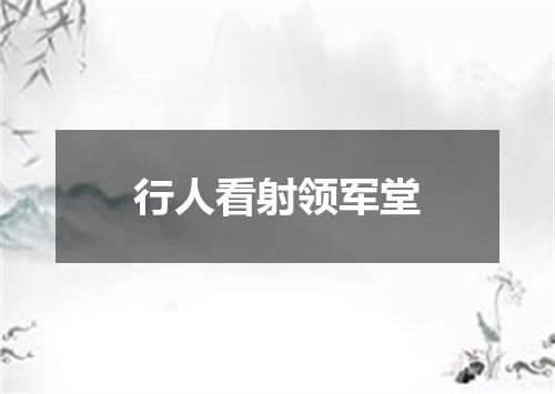 行人看射领军堂