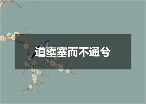 道壅塞而不通兮