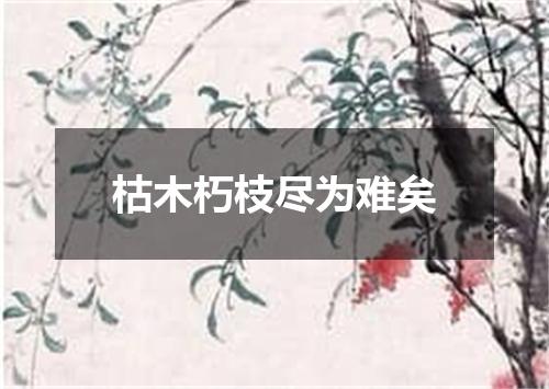 枯木朽枝尽为难矣