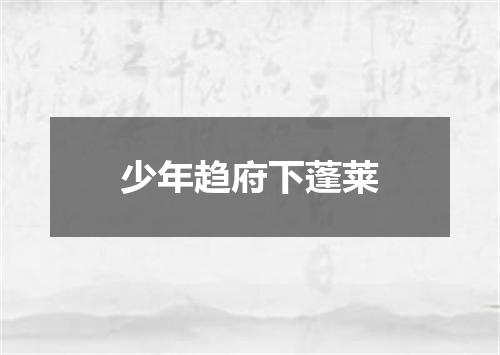 少年趋府下蓬莱