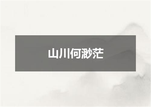 山川何渺茫