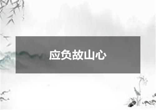 应负故山心