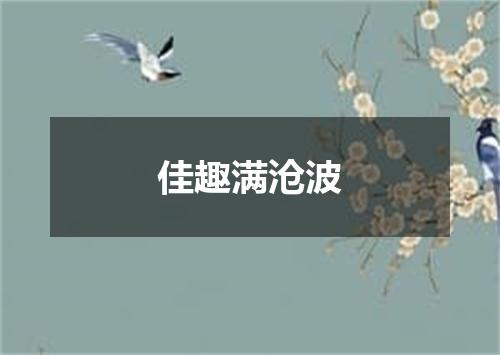 佳趣满沧波