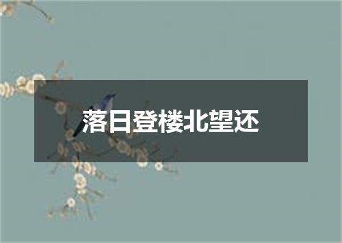 落日登楼北望还