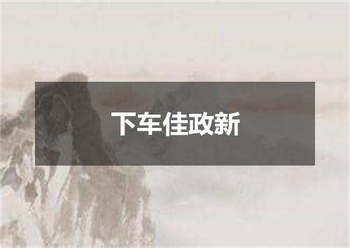 下车佳政新