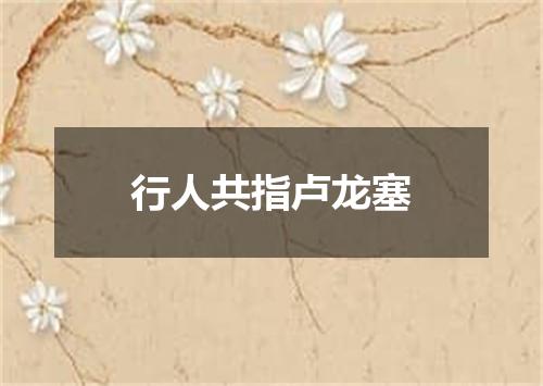 行人共指卢龙塞