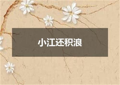小江还积浪