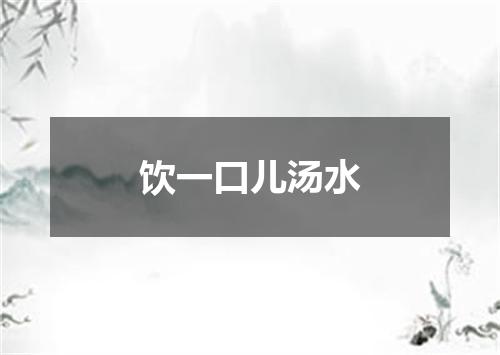 饮一口儿汤水