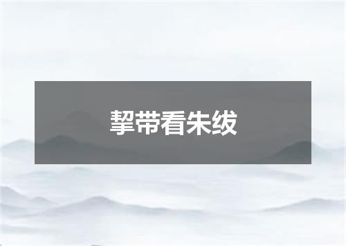 挈带看朱绂