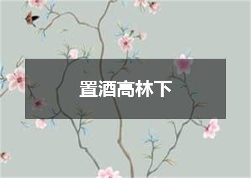 置酒高林下