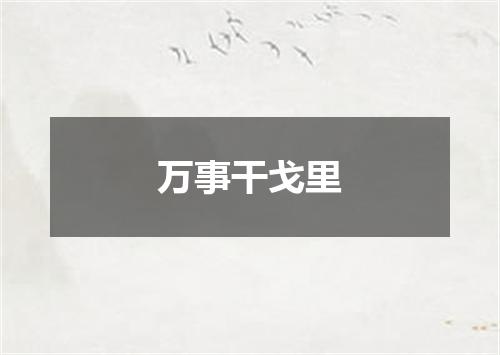 万事干戈里