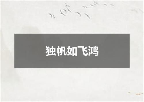 独帆如飞鸿