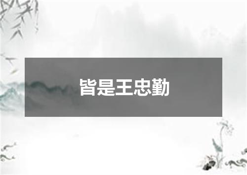 皆是王忠勤