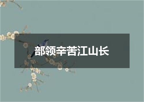 部领辛苦江山长