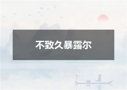 不致久暴露尔