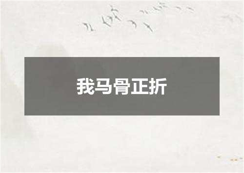 我马骨正折