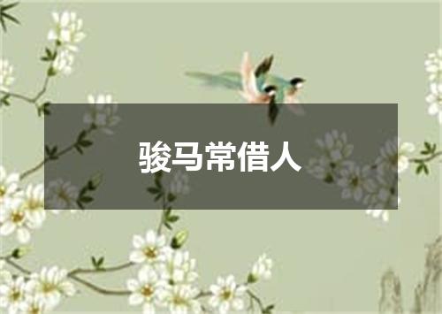 骏马常借人