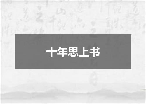 十年思上书