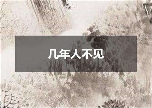 几年人不见