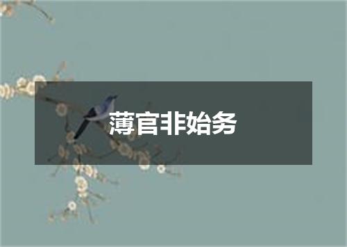 薄官非始务