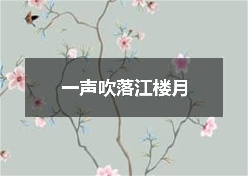 一声吹落江楼月