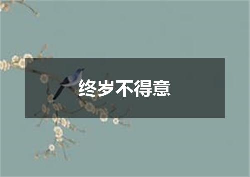 终岁不得意
