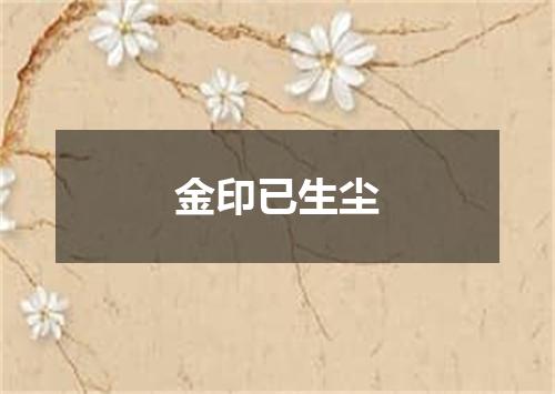 金印已生尘