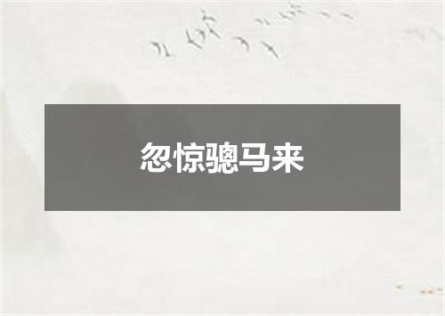 忽惊骢马来