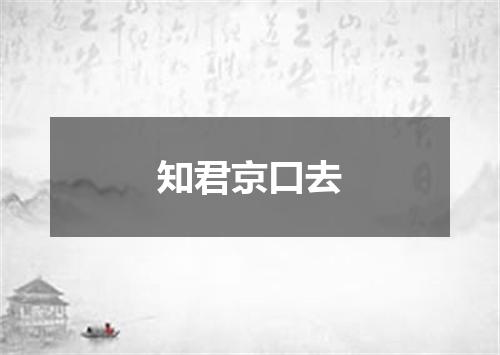 知君京口去
