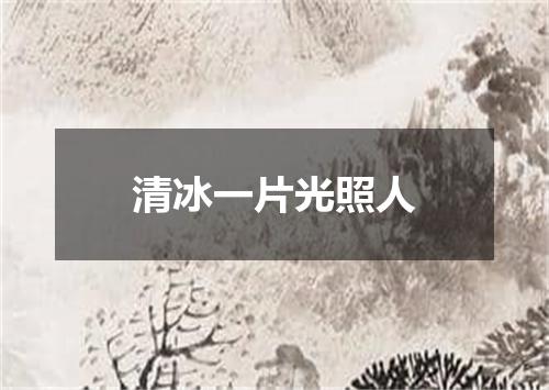 清冰一片光照人