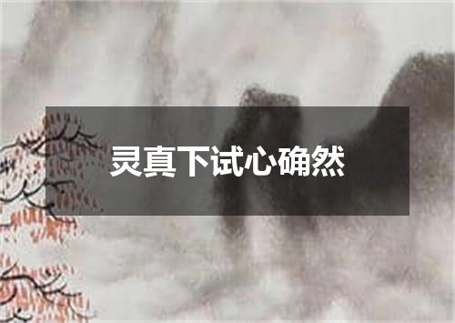 灵真下试心确然