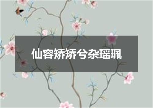 仙容矫矫兮杂瑶珮