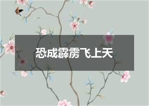 恐成霹雳飞上天