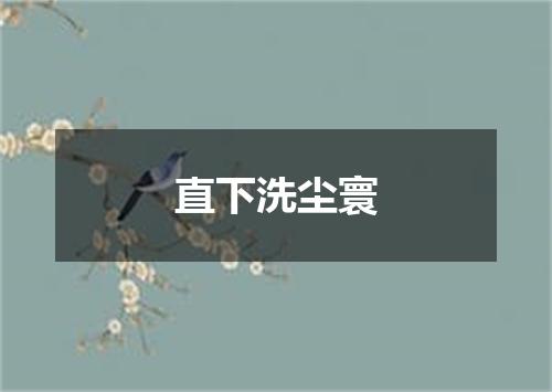 直下洗尘寰
