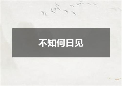 不知何日见