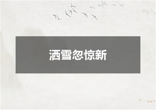 洒雪忽惊新