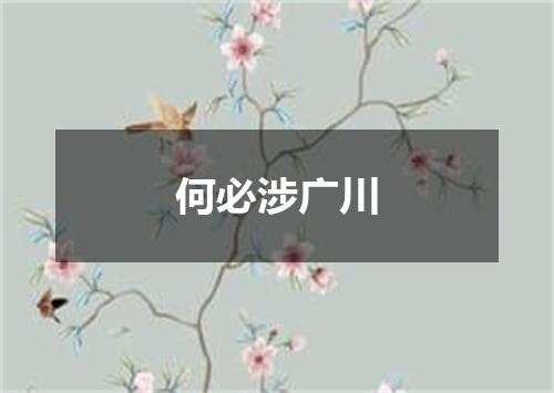 何必涉广川